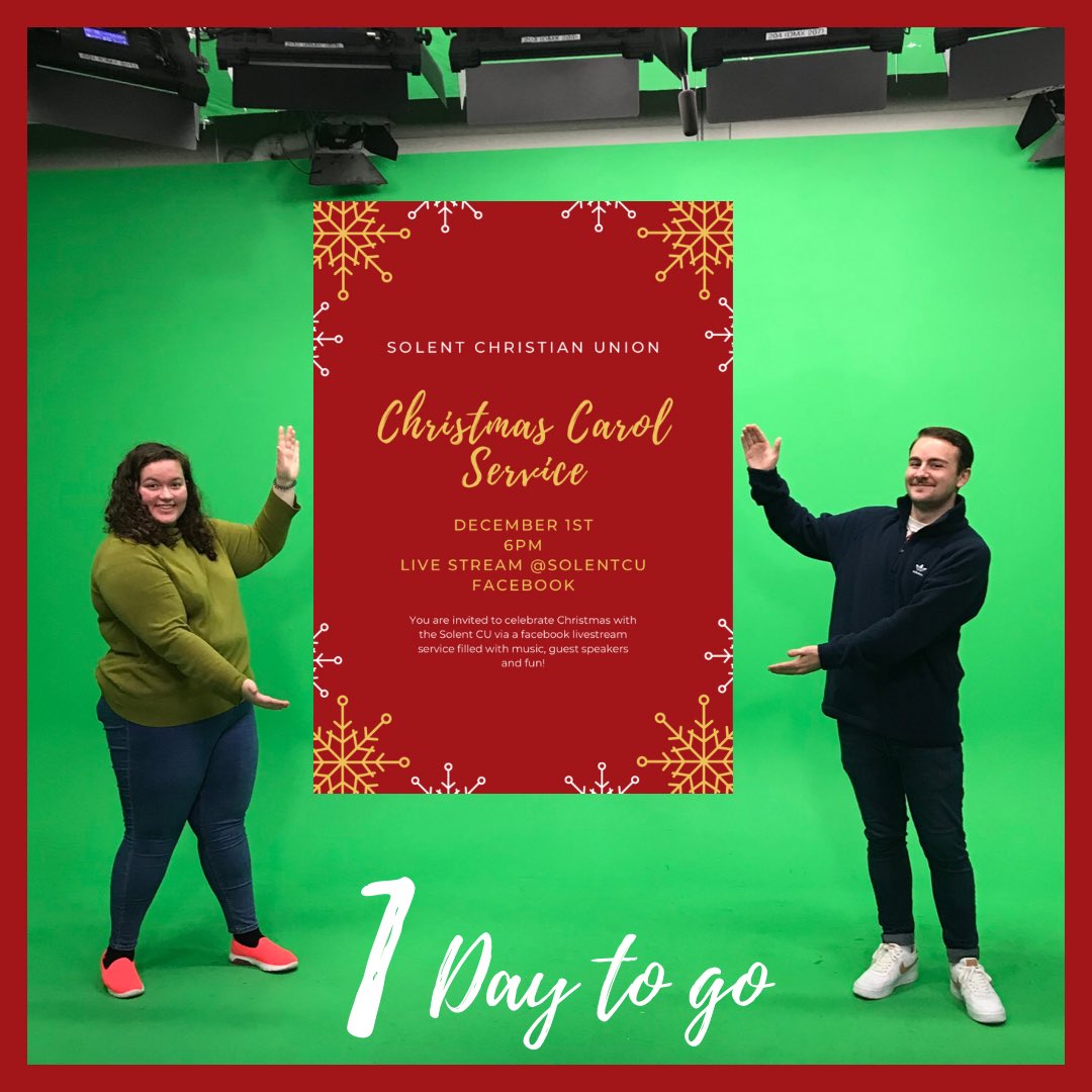 SolentCU's tweet image. 1 day to go until our Christmas Carol livestream service!🎄👀