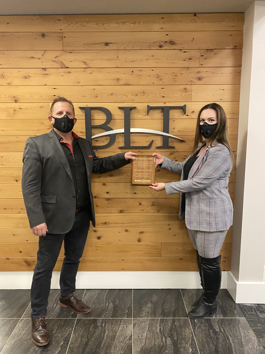 OGCAinfo's tweet photo. We are proud to present BLT Construction Services with a 2019 Safety Award for over 500,000 hours without a lost-time injury. #healthandsafety

@BLT_Built has one of the strongest teams in the industry. This award showcases their attention to detail and “can do” attitude. https://t.co/nlWXASw8XW
