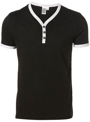 topman 3 button t shirt