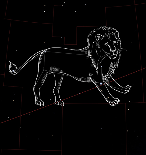 Созвездие льва нарисовать по точкам