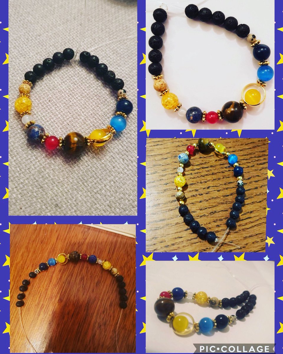 For tonight’s virtual session the #guides made these lovely #solarsystem themed #bracelets for the spaced out #unitmeetingactivity <a href="/GuidingDerbys/">Girlguiding Derbyshire</a>