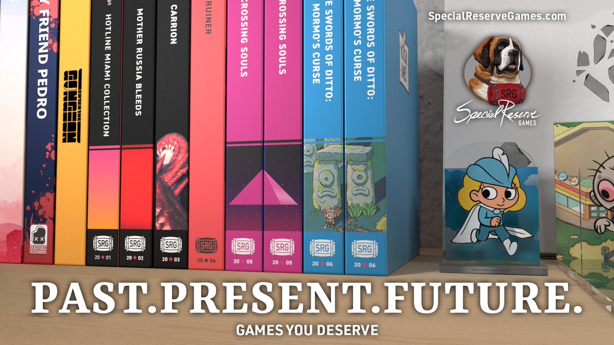 specialreserves's tweet photo. #MotherRussiaBleeds is shipping, #Carrion, #Ruiner and more are in production, #CrossingSouls and #SwordsofDitto are still on sale โ and tomorrow #Pikuniku and #HeaveHo begin a limited preorder! 3,000 copies each for #NintendoSwitch on sale starting Dec. 1 @ 12pm Central https://t.co/c33v3Iy27u