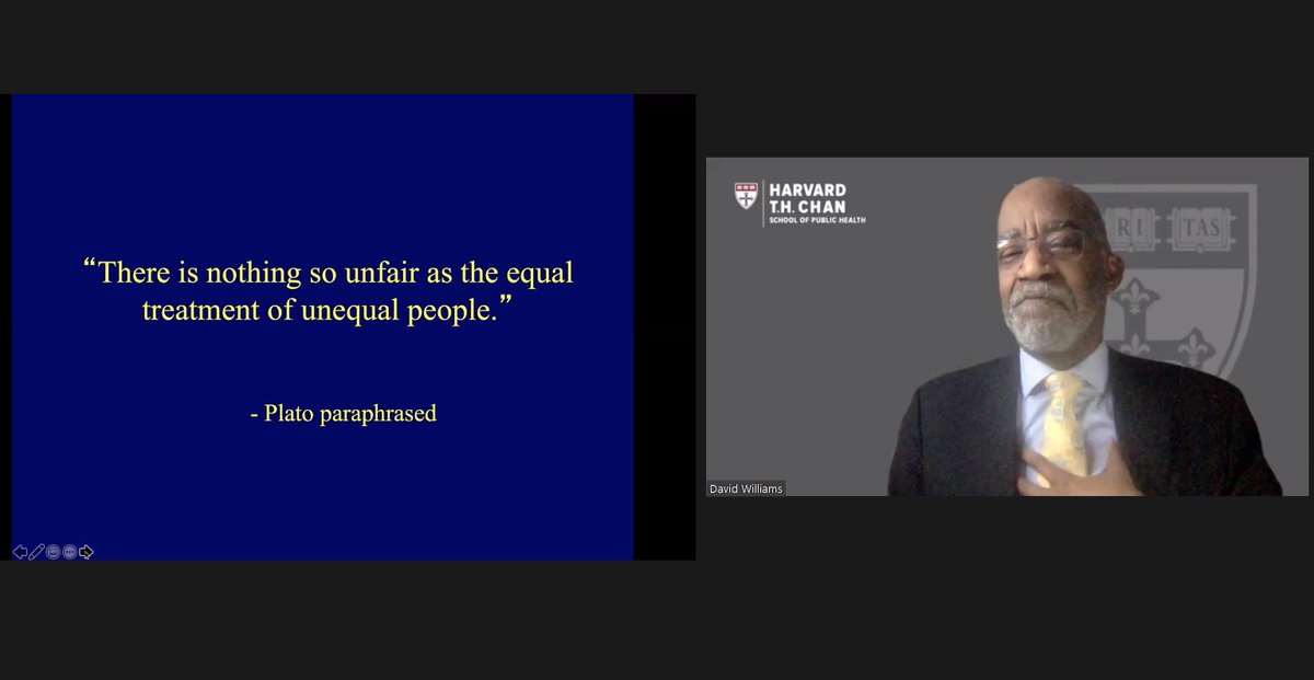 Our thanks to Dr. David Williams for an inspiring talk today on the challenges of racism and segregation, and on practical solutions with promise to reduce health disparities. Learn more about the Decoding Disparities series: brown.edu/academics/publ… <a href="/D_R_Williams1/">David Williams</a> <a href="/HarvardChanSPH/">Harvard T.H. Chan School of Public Health</a>