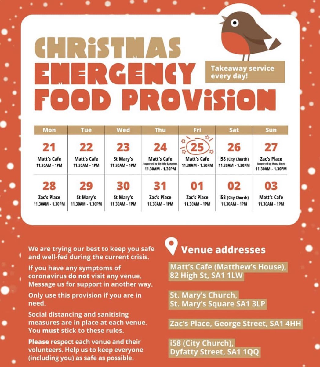Christmas emergency food provision #Swansea for those that are in need