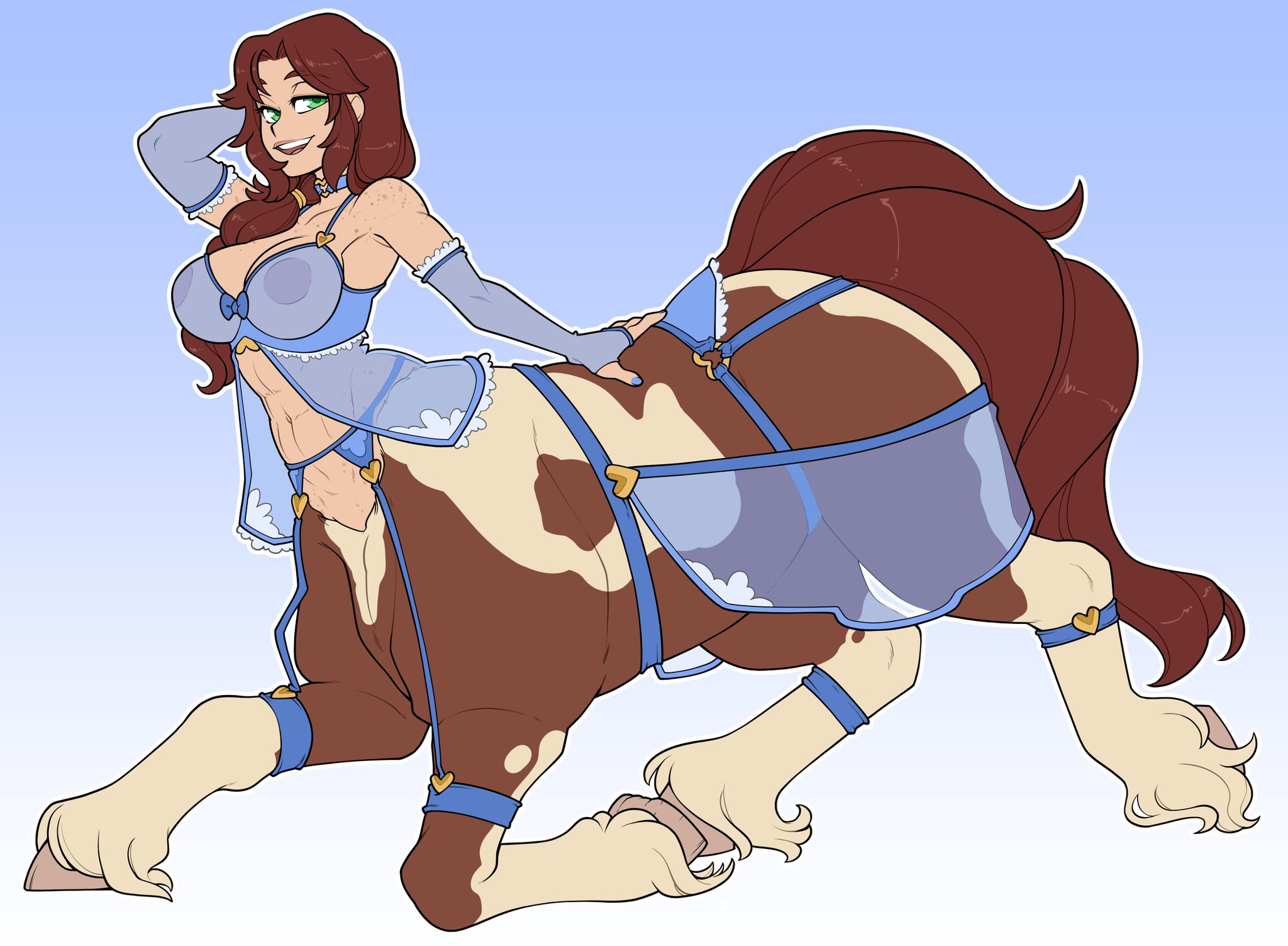 “Asami's centaur mom returns for some lingerie modeling and fun im...