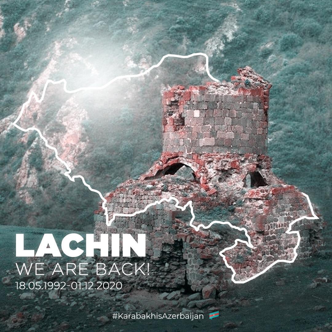 ASBBarcelona's tweet photo. Dear Lachin, You are free! 
Dear Lachin, We have returned! ❤️
#Lachin #KarabakhisAzerbaijan https://t.co/cC95CXd3vx
