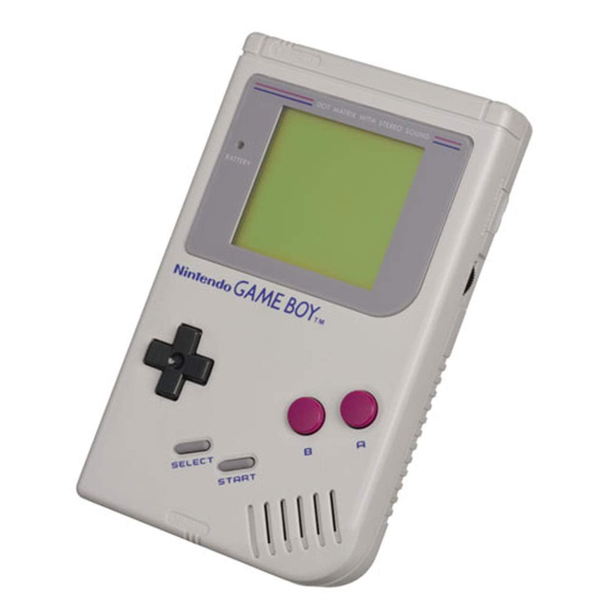 Well, here's a game boy that's turned off.Oh look, the screen is light. What does that tell us? It tells us the default state for this display is to pass light through, not to block it.