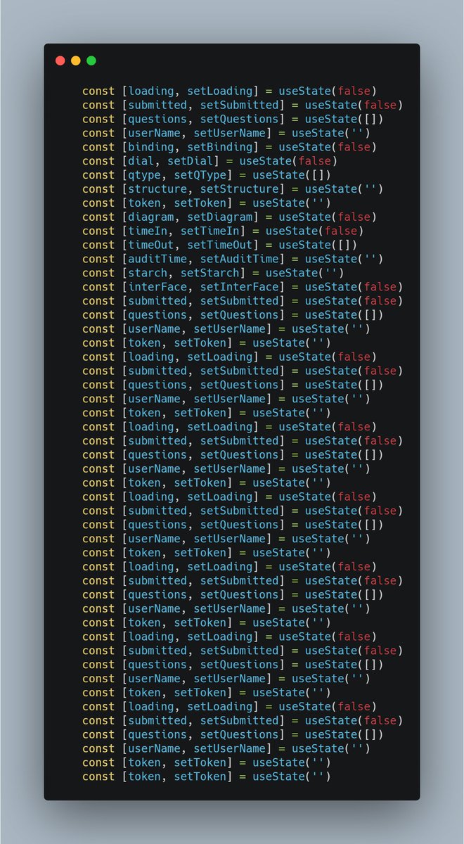 denvercoder's tweet image. Fuck your state management library.