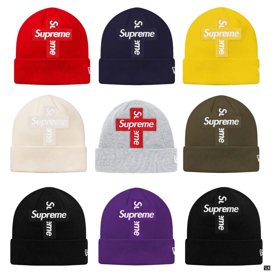 Supreme Leaks News on X: "Supreme / New Era Cross Box Logo Beanies