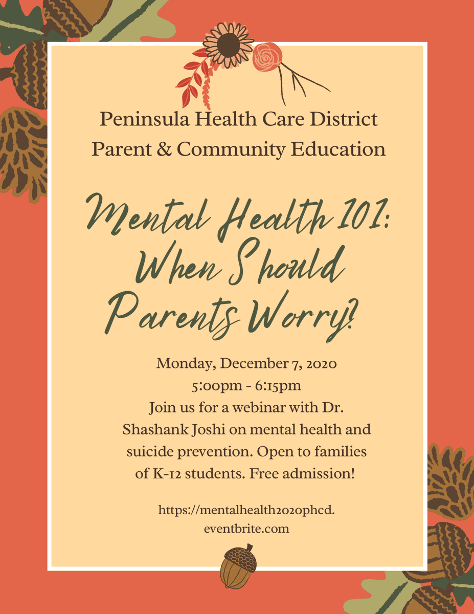 AcknowledgeAll's tweet photo. How can parents support the #mentalhealth of children and teens, especially during a pandemic? Our community partner, Peninsula Health Care District, invites you to join their free webinar: https://t.co/KjiFFSJ6Dt https://t.co/M6TZsccqC9