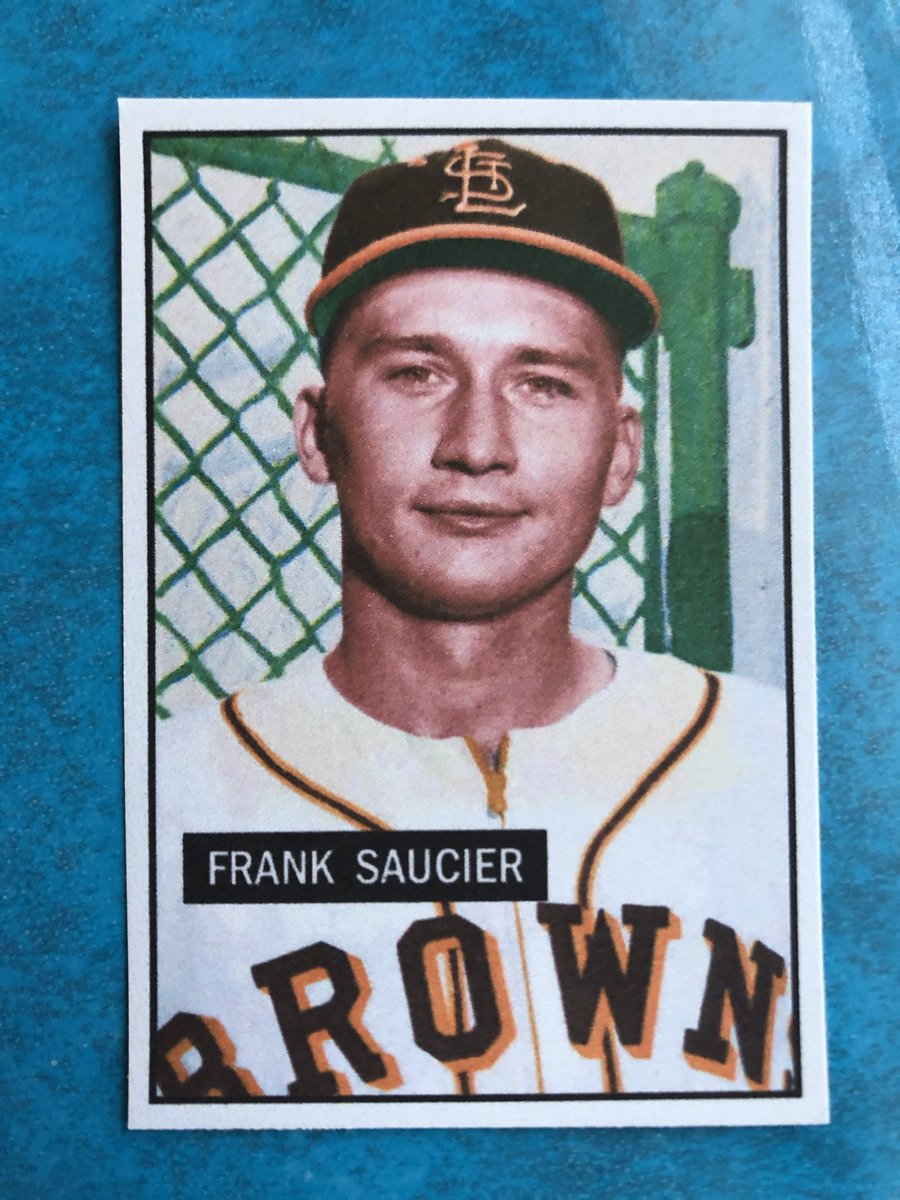 CardboardHistry's tweet photo. I’m all about telling ⚾️ history thru cards. Sometimes you have to get a #CustomCard to do it! If you only have 18 career PAs, 1 hit &amp; 1 RBI, you don’t get a card. But when you’re pinch hit for by a midget, you should!😂 Behold the #StLBrowns OF for whom Eddie Gaedel PH. #collect https://t.co/Jfz86eZzib