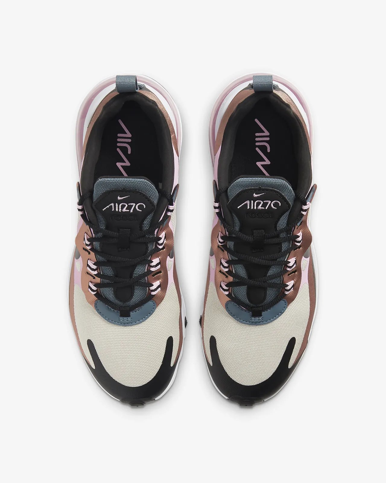 Snkr Twitr New Wmns Nike Air Max 270 React Light Orewood Brown Metallic Copper T Co Trgg2wzm0b Ad