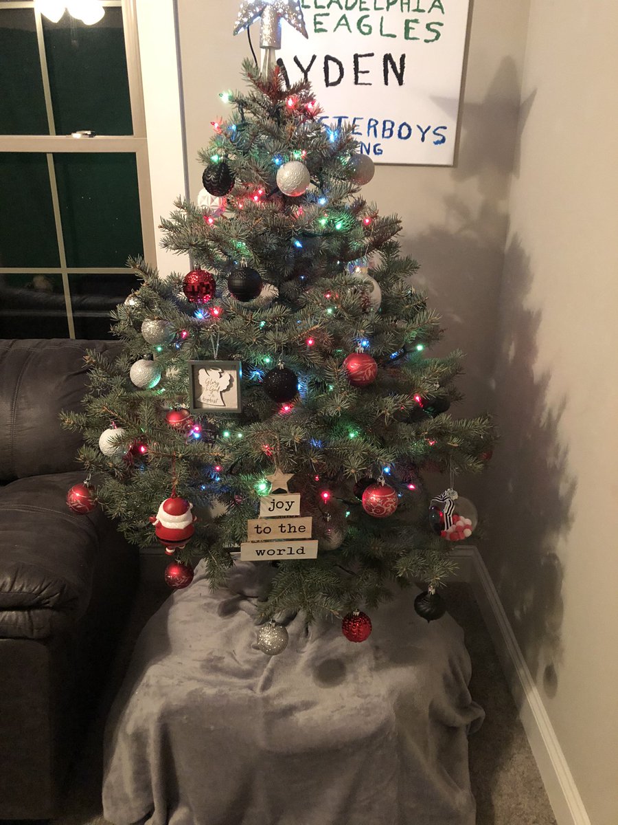 Here’s our mini live Christmas tree