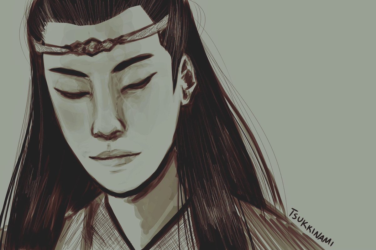 naturally i had to also draw lan zhan ~ he's very soothing to sketch #TheUntamed #lanwangj #mdzs #cql #LanZhan
