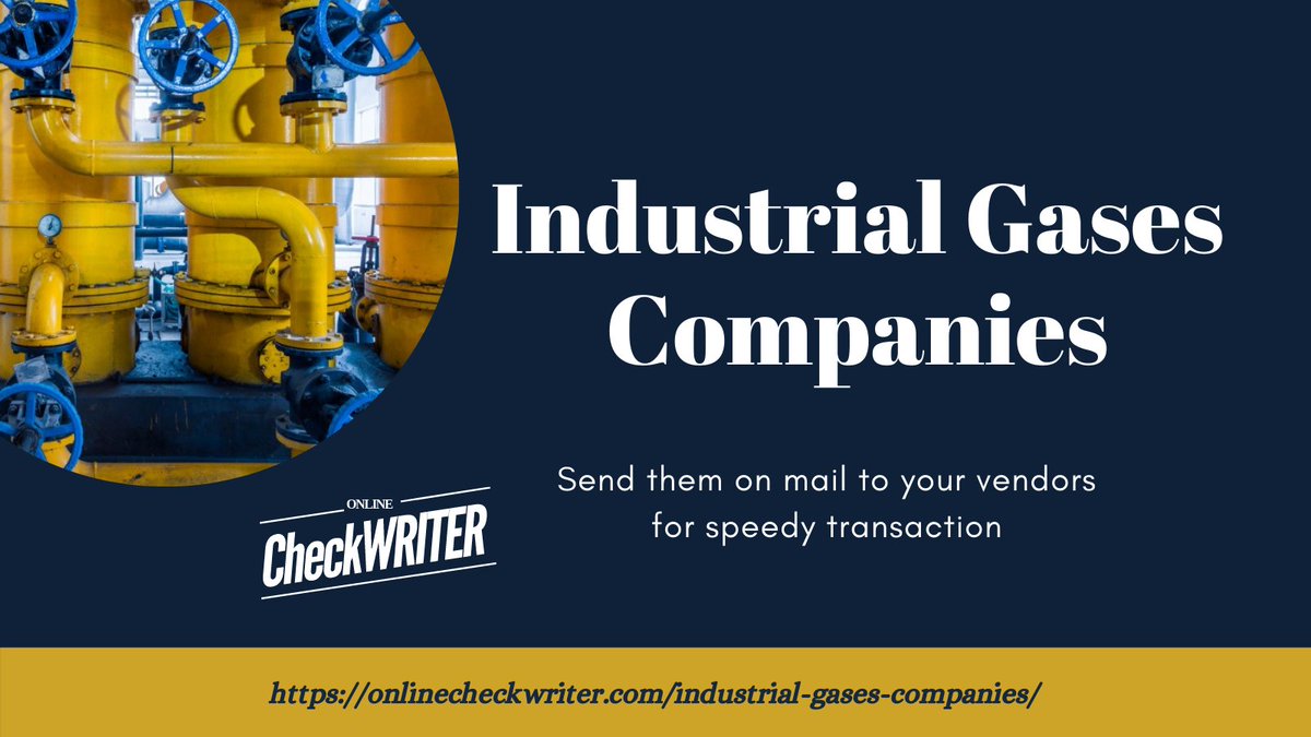 webcheckwriter's tweet photo. https://t.co/qp7TMQBb9N
Stop spending cash and time to maintain elongated calculations. Everything happens in a single click. Shift from manual ways to digital accounting methods.
#OnlineCheckWriter #IndustrialGasesCompanies #IndustrialGasesCompany #EmailCheck #PrintCheck https://t.co/Yv8yYS78iB