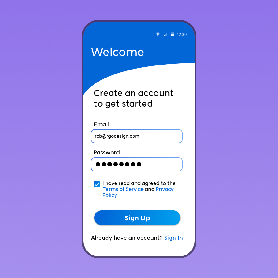 #dailyui day 001: Sign Up #uidesign