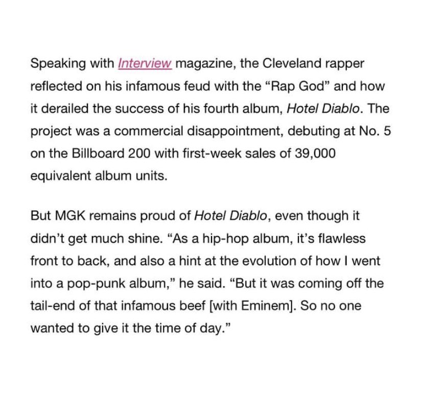 تويتر Eminem على تويتر So Mgk Finally Accepted That His Rap Career Is Over And He Switched Genres Because Of Eminem The Beef Cost Him His Career Https T Co Gmgggxd8y0