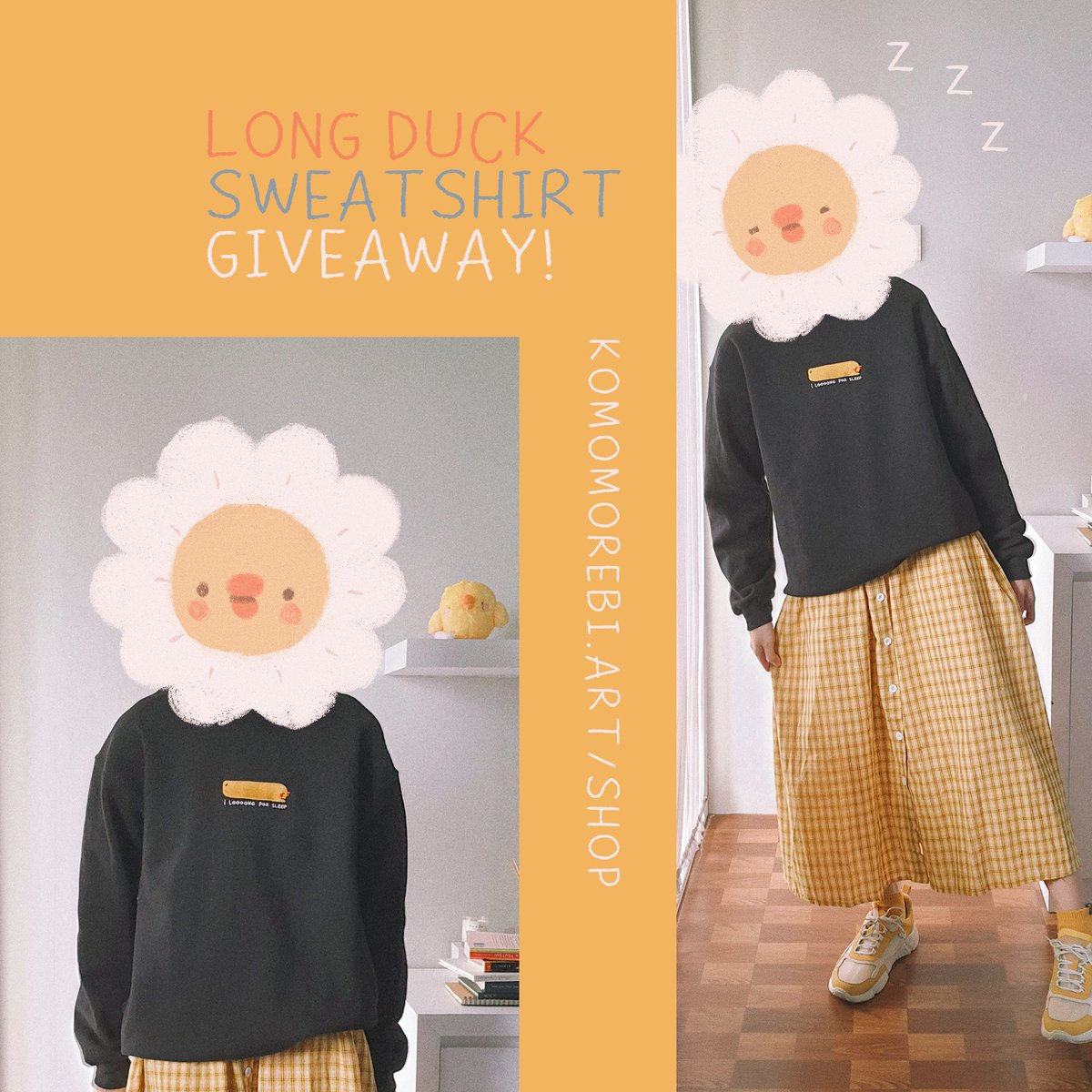 komomorebi's tweet photo. [ GIVEAWAY ]

hellu i'm giving away a loooong duck sweater for one lucky random winner! ✨
RULES:
★ RT + comment with an emoji!
★ must be following me
★ ends 12/12/20 10PM UTC+7
open worldwide 🌏

GOOD QUACK! 🐥🔪🧡 https://t.co/zlFa5emHGG