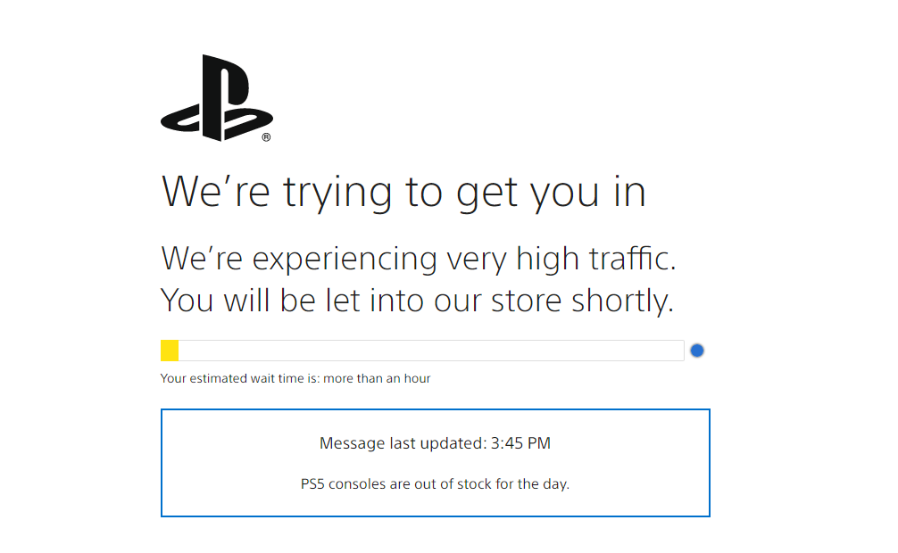 ConsoleDirect's tweet photo. Direct is now showing out of stock #ps5 #ps5restock #ps5stock https://t.co/6UoxfY3Jdc