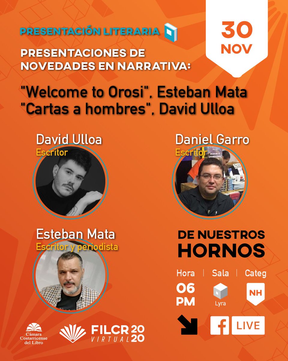 editorial_uned's tweet photo. En clave muy diferente entre sí, los relatos de @davoulloa y @EAmata nos acercan a vivencias y personajes de la vida cotidiana dibujados con mirada realista y honesta.
6 p.m.
#FILCR2020Virtual 📖
Sala Carmen Lyra: https://t.co/50po3Q5dnO
Facebook Live https://t.co/cx1m51w9RA https://t.co/Pgy7lnv9mx