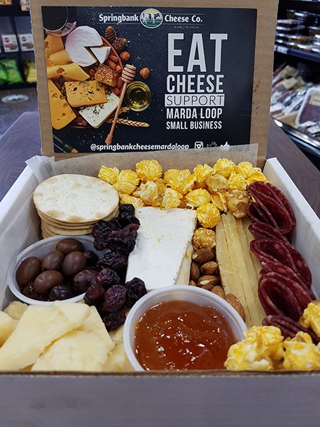 We did the planning for you!  We've partnered with @springbankcheeseofmardaloop to bring you amazing treats for a night of watching Naughty...but Nice! (Seven’s on Screen)! Order your plates by Midnight tonight for this weekend's shows!