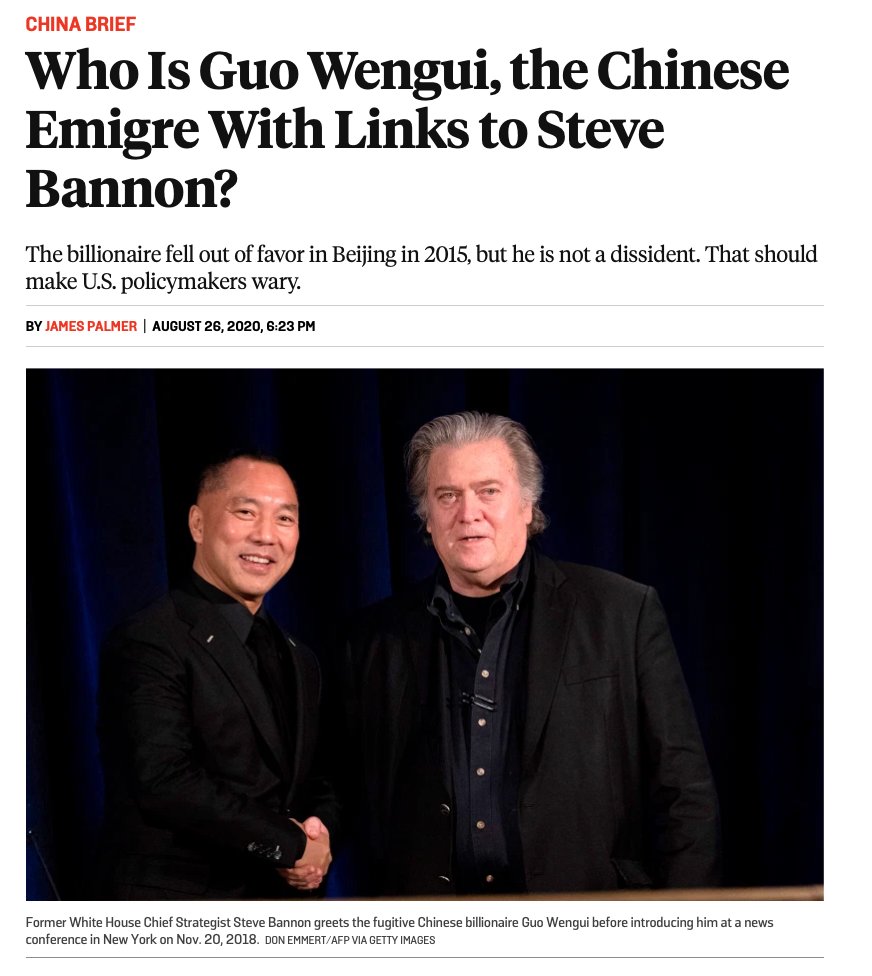 15. Ppl asking about Bannon. He promoted some rallies and...  @SlickRockWeb spotted a video truck connected to Guo Wengui, Bannon's billionare biz partner.  https://twitter.com/SlickRockWeb/status/1333524120127016960