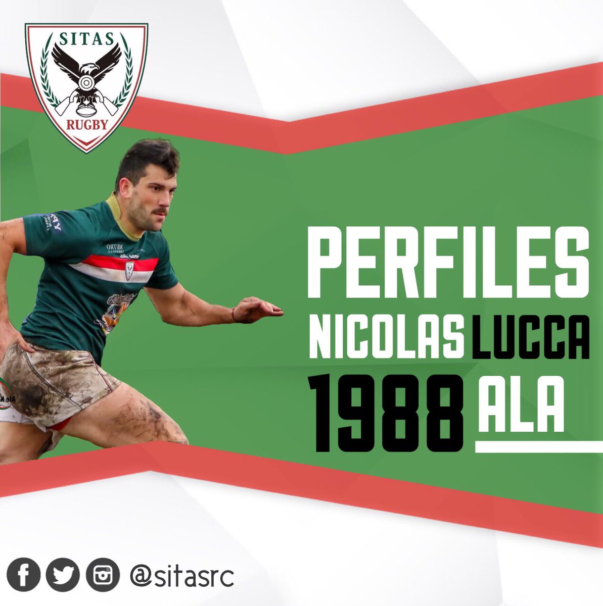 ❤️PERFILES DE NUESTROS JUGADORES💚 Hoy es el turno de Nicolas Lucca, ala de nuestro club.
