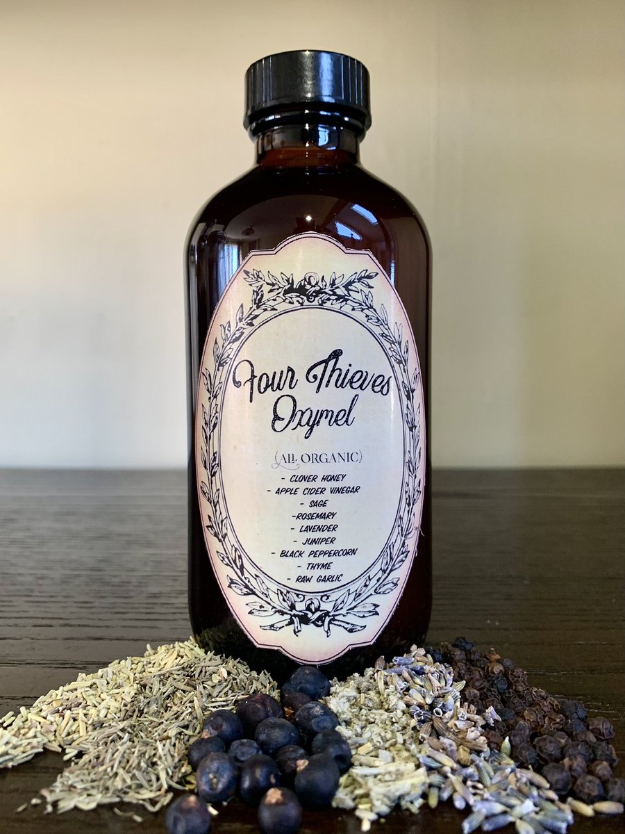 Our newest item ⚡️

Bulletproof your immunity this winter with this warming &amp; nourishing oxymel 🍯

Recipe inspired by the legendary Four Thieves who maintained immunity through the 14th-century plague ⚰️

thenymphgarden.com/products/four-…