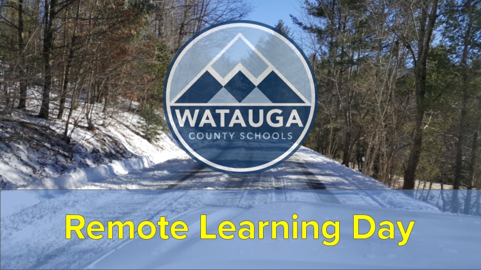 WCS will operate on an Inclement Weather Remote Learning Day for Tuesday, Dec. 1. All students in-person or WVA who would have had direct instruction Tuesday will now join their classes remotely from home. More info here: bit.ly/36m8zP0 #WeAreWatauga