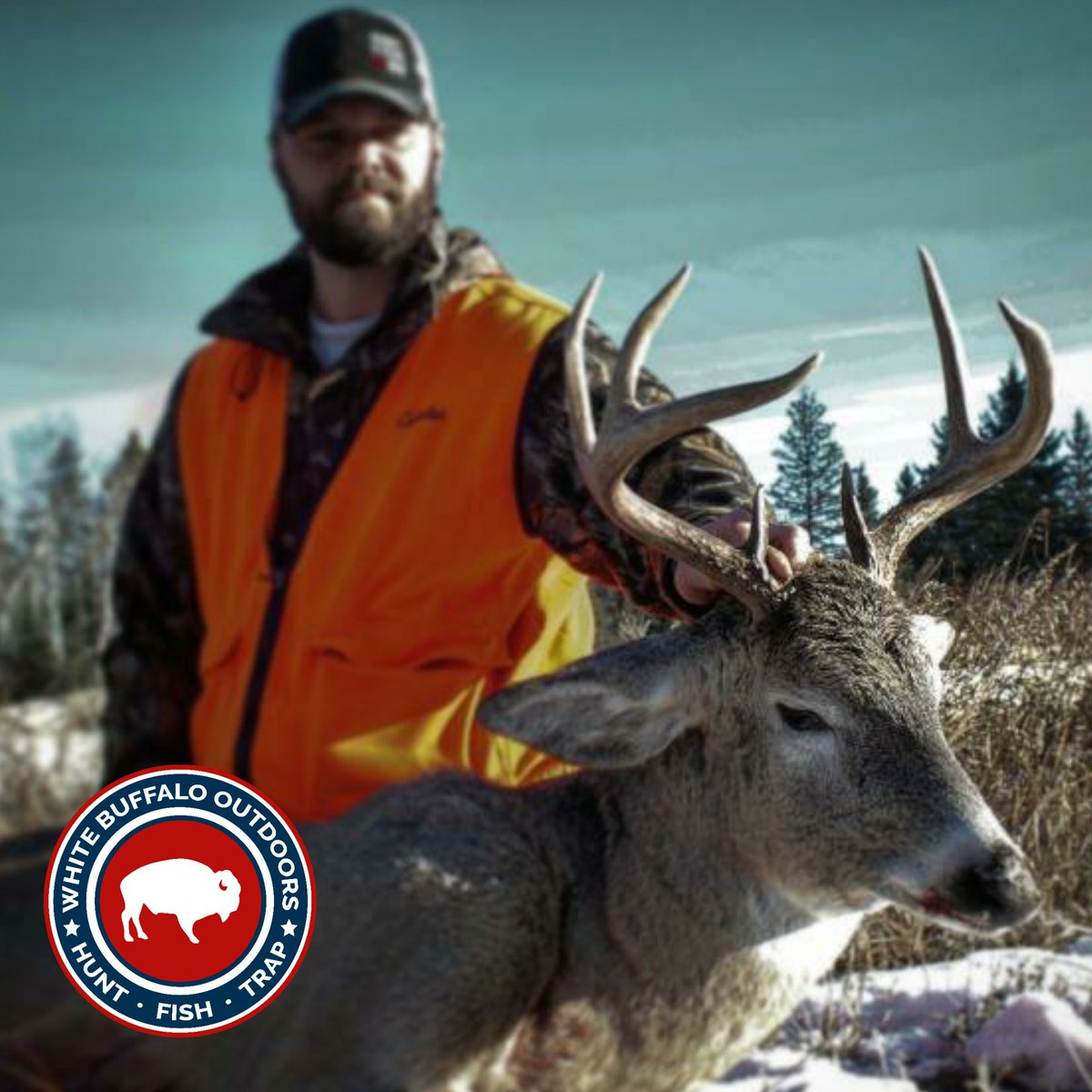 🔥🔥🔥 James from Manitoba with a great buck!  Thank you James for sharing 🤘🤘🤘 #whitebuffalooutdoors #canadahunting #manitoba #deerhunting