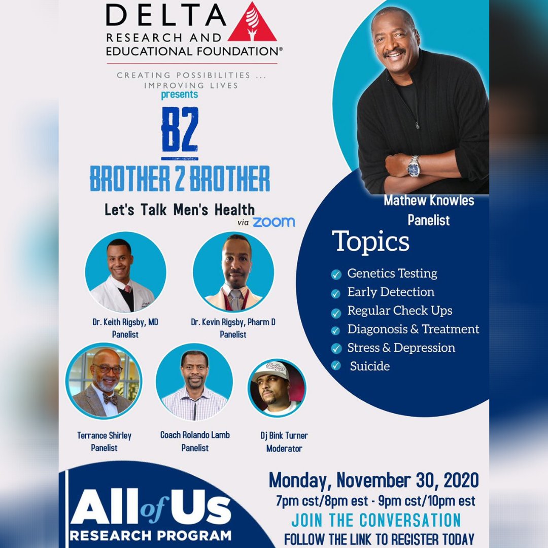 dstinc1913's tweet photo. Join @DREF_AllofUs for an opportunity for honest and open dialogue addressing the overall wellness crisis facing our Brothers, Fathers, Friends, Partners and Sons at 8:00 PM EST.
Register to join here: https://t.co/FJBuG30kkL
#joinallofus #dref1967 #dst1913 https://t.co/mUYm7WI86X
