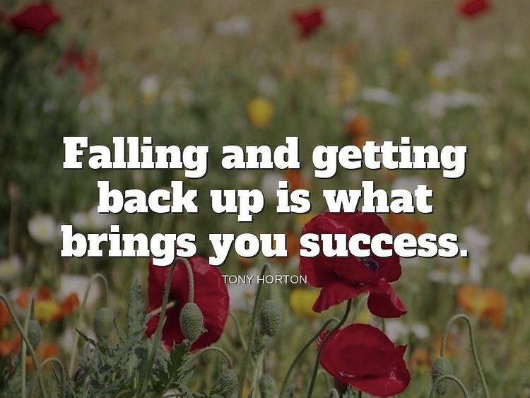 Get busy falling.