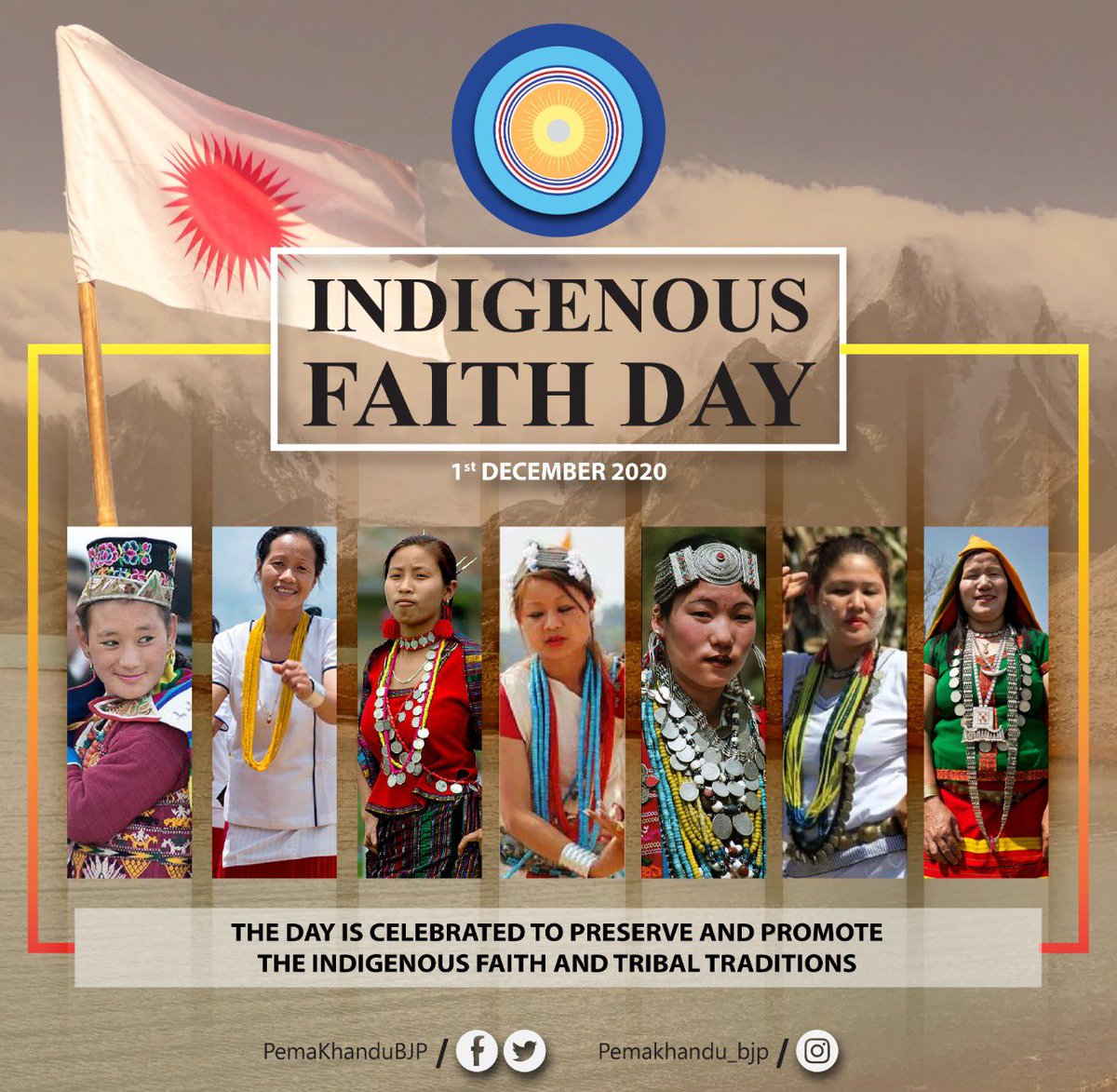 Loss of culture is loss of identity.

Happy #IndigenousFaithDay to all the followers of our ancient beliefs, practices and traditions. Let us all resolve together to preserve, promote and protect our tribal faith. May Almighty shower his choicest blessings on all.
