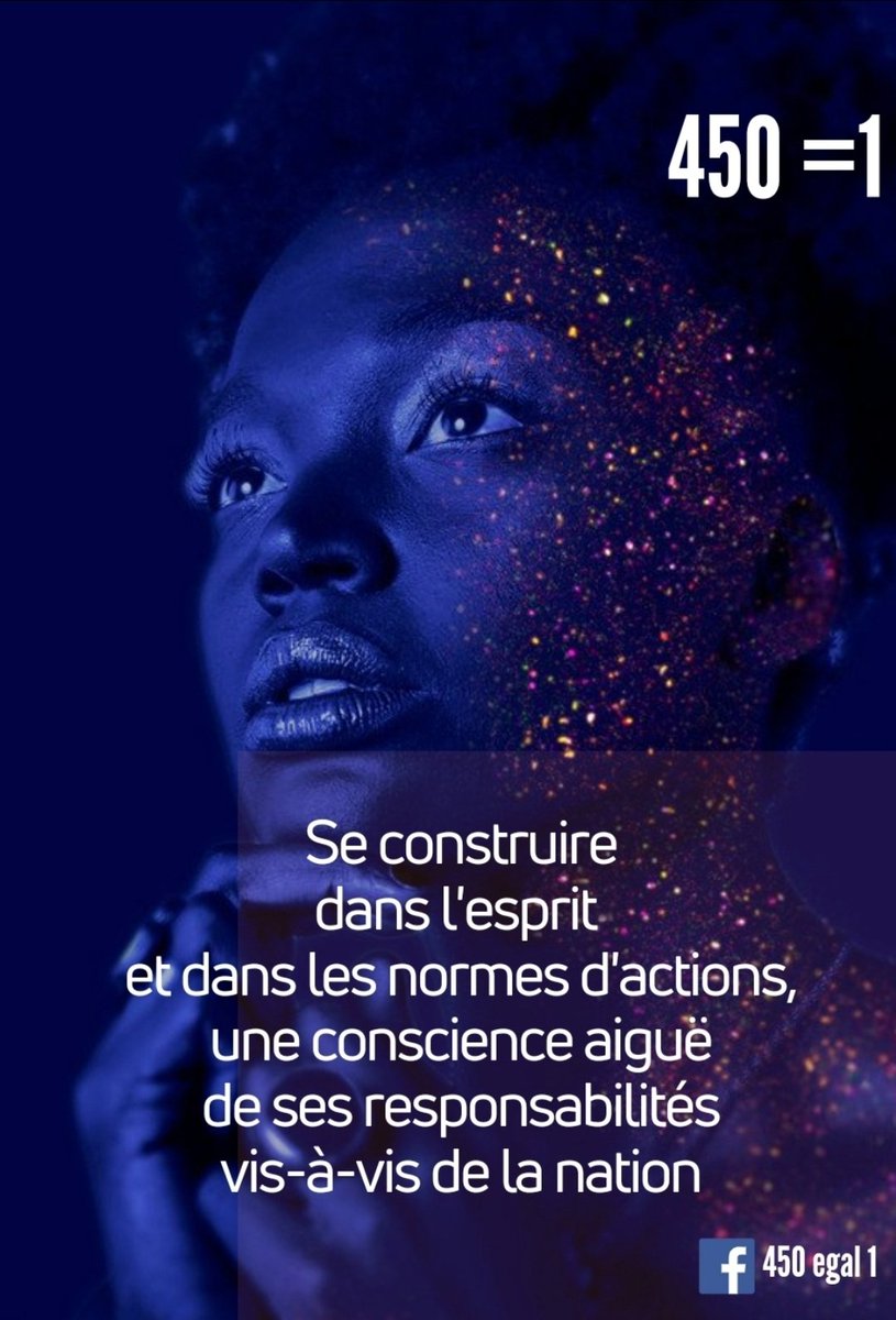 450 = 1
se départir du tribalisme comme mal, pour se construire dans l'esprit et dans les normes d'actions, une conscience aiguë de ses responsabilités vis-à-vis de la nation.
#congolais #rdcongo <a href="/actualitecd/">ACTUALITE.CD</a> <a href="/7sur7_cd/">7SUR7.CD</a> <a href="/TopCongo/">TOP CONGO FM</a> <a href="/Zoom_eco/">Zoom Eco</a>