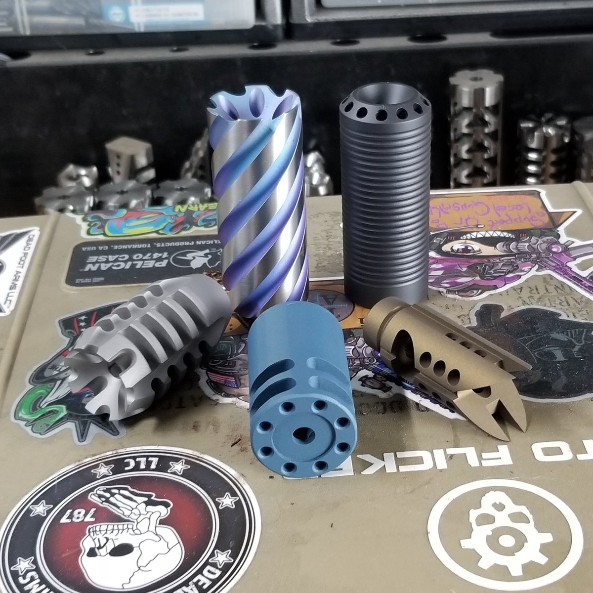 TacAdvanArmory's tweet photo. Group shot of some orders that went out in varios finishes. https://t.co/Qob17D32XN