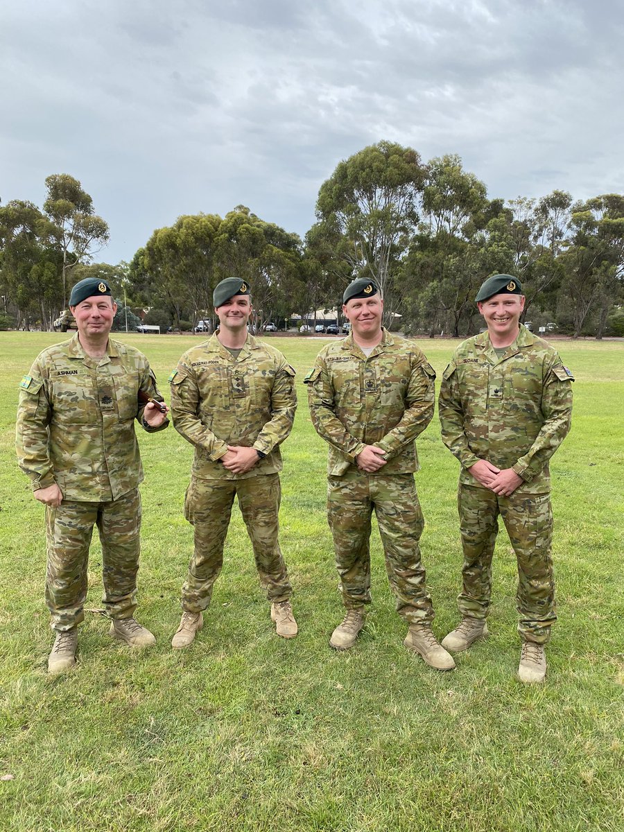 The @RARAssn @AustralianArmy will be well served by these future #leaders, dedicated to earning the respect and privilege of leading our soldiers #GoodSoldiering @CATCAusArmy