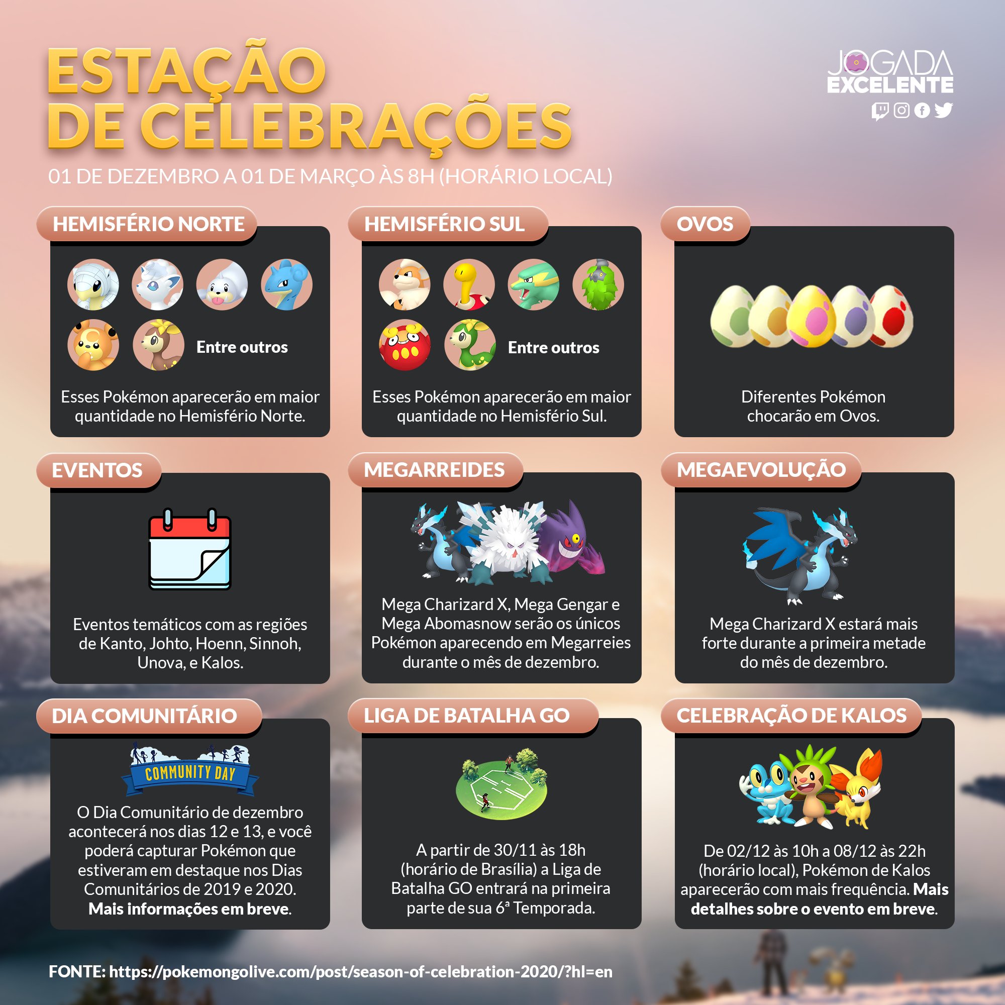 Jogada Excelente - GO Beyond: Kalos está chegando no Pokémon GO! ⠀⠀⠀⠀ A  partir de 02/12, Pokémon originalmente descobertos na região de Kalos  poderão ser encontrados no Pokémon GO. ⠀⠀⠀⠀ Haverá um