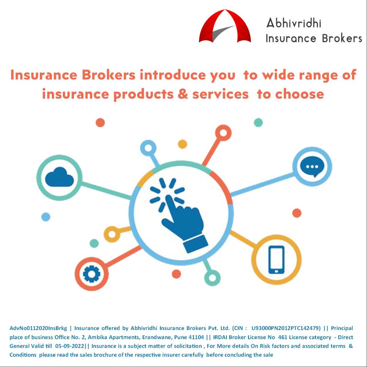 With Insurance Brokers you get a choice to pick the insurance that fits your business and personal insurance needs. 
#BrokersHaiToSahiHai #AbhivridhiInsuranceBrokers #OnlineInsurance #Insurance #InsuranceChoices #Insurtech