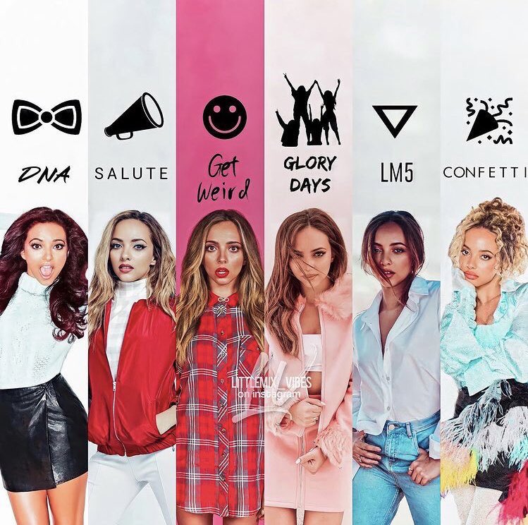 danyyxlm_'s tweet photo. SIX MASTERPIECES YET THEIR SEXIST US LABEL CHOSE TO IGNORE ALL OF THESE. 
RESPECT LITTLE MIX https://t.co/IBjO7SJL9C