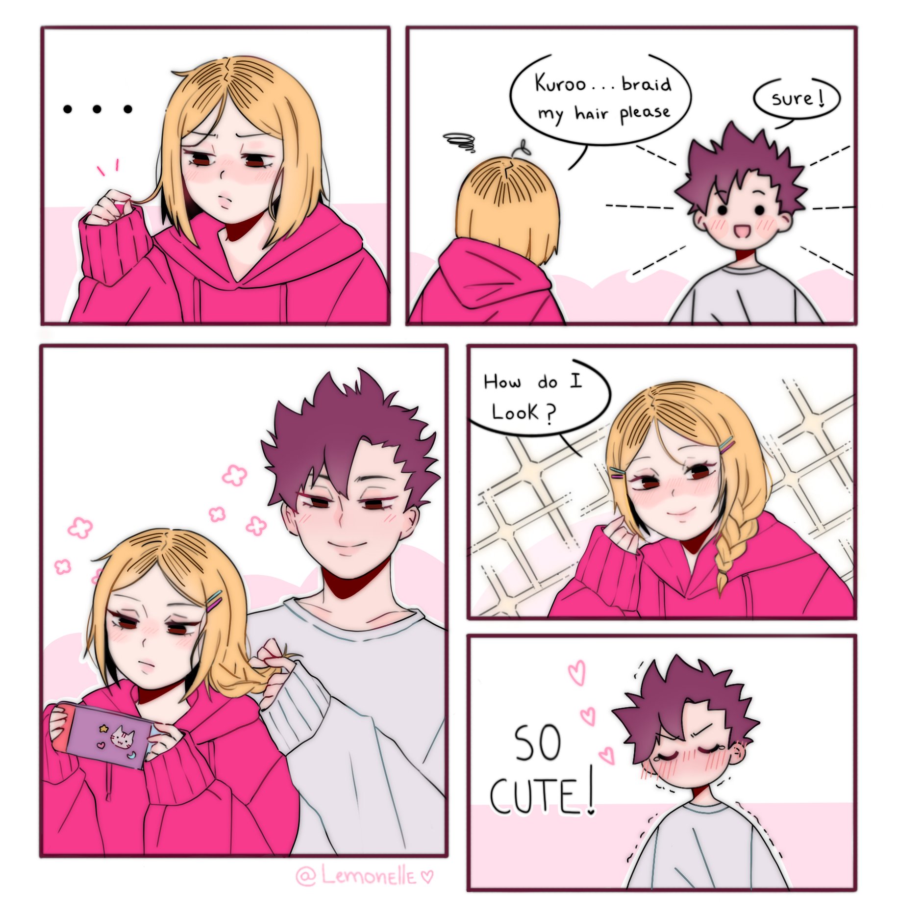 Lemonn على X: Kuroken comic 🌸 Haikyuu ハイキュー kenma kuroken  kurootetsurou haikyuufanart kenmakozume t.co7mXZdXdjcF  X