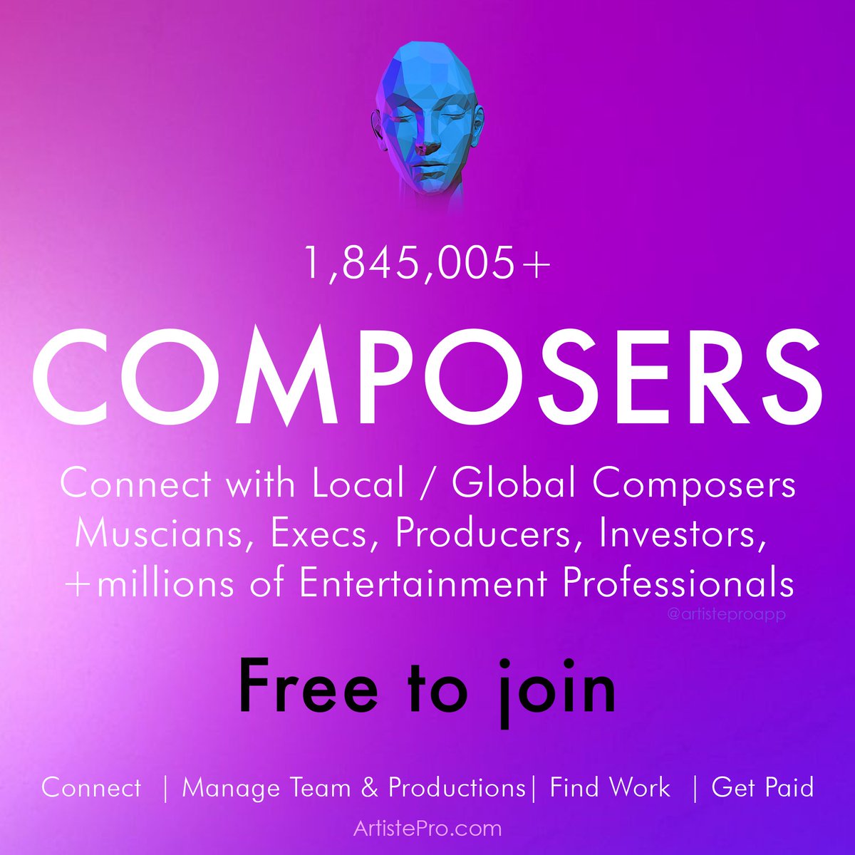 artisteproapp's tweet photo. 📍 Los Angeles - Award Winning Professional Film and TV Composer @benzecker - ⠀
Connect with niche-specific entertainment professionals everywhere in the world.   ARTISTE PRO™ is the one place to find **verified** entertainment professionals everywhere in the world. #composer https://t.co/Wc96yjOdOA