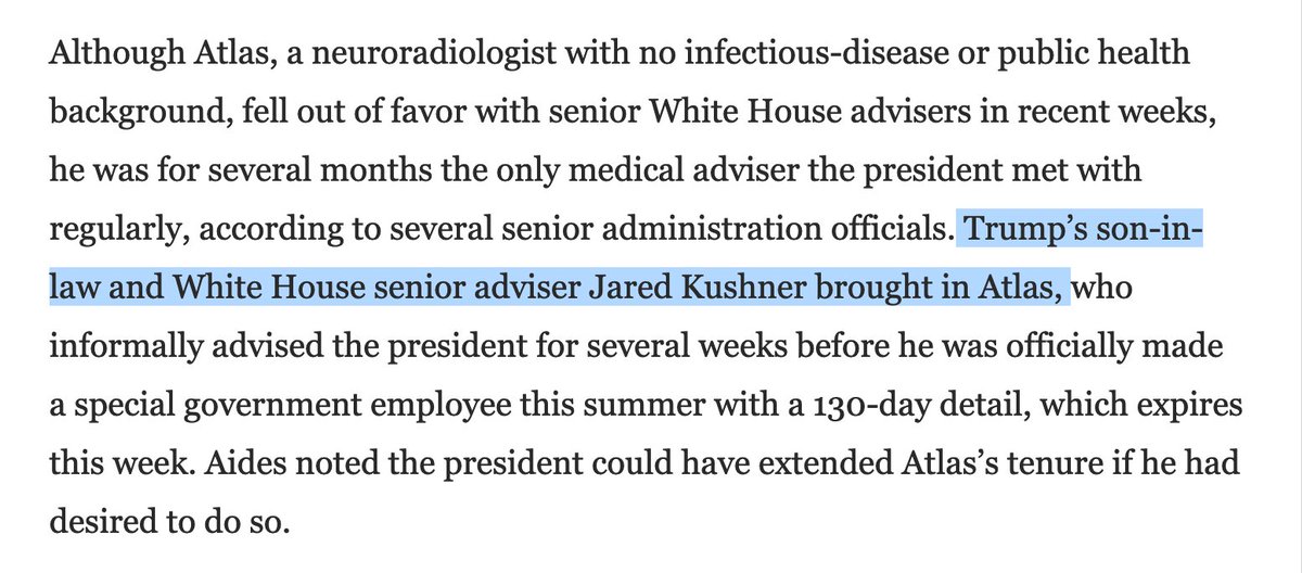 Also never FUCKING FORGET how much Jared is implicated in this, along with so many other disastrous policy decisions