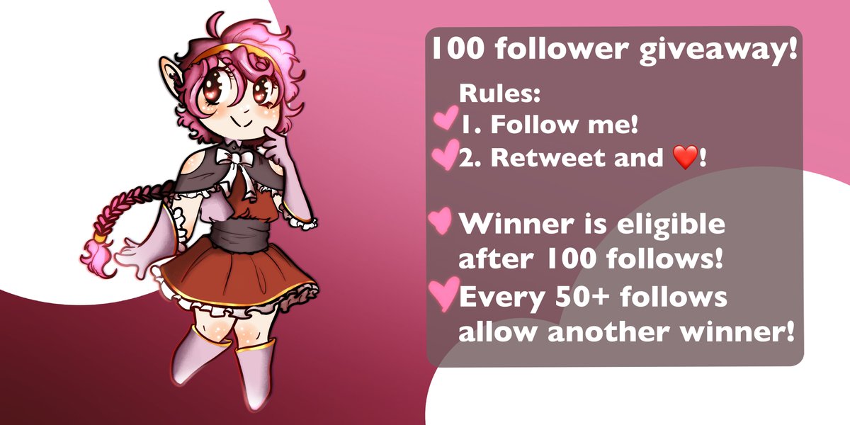 JenPurrrl's tweet photo. We’re so close to 100, so time for a chibi giveaway for the #vtuber community!  Winner(s) will be called on 12/18!

TO  ENTER:  
❤️Follow me,  please!
❤️like and retweet!

PRIZE:
🌸fullbody chibi!
🌸additional winners for every +50 follows! https://t.co/5DamPCBBQN