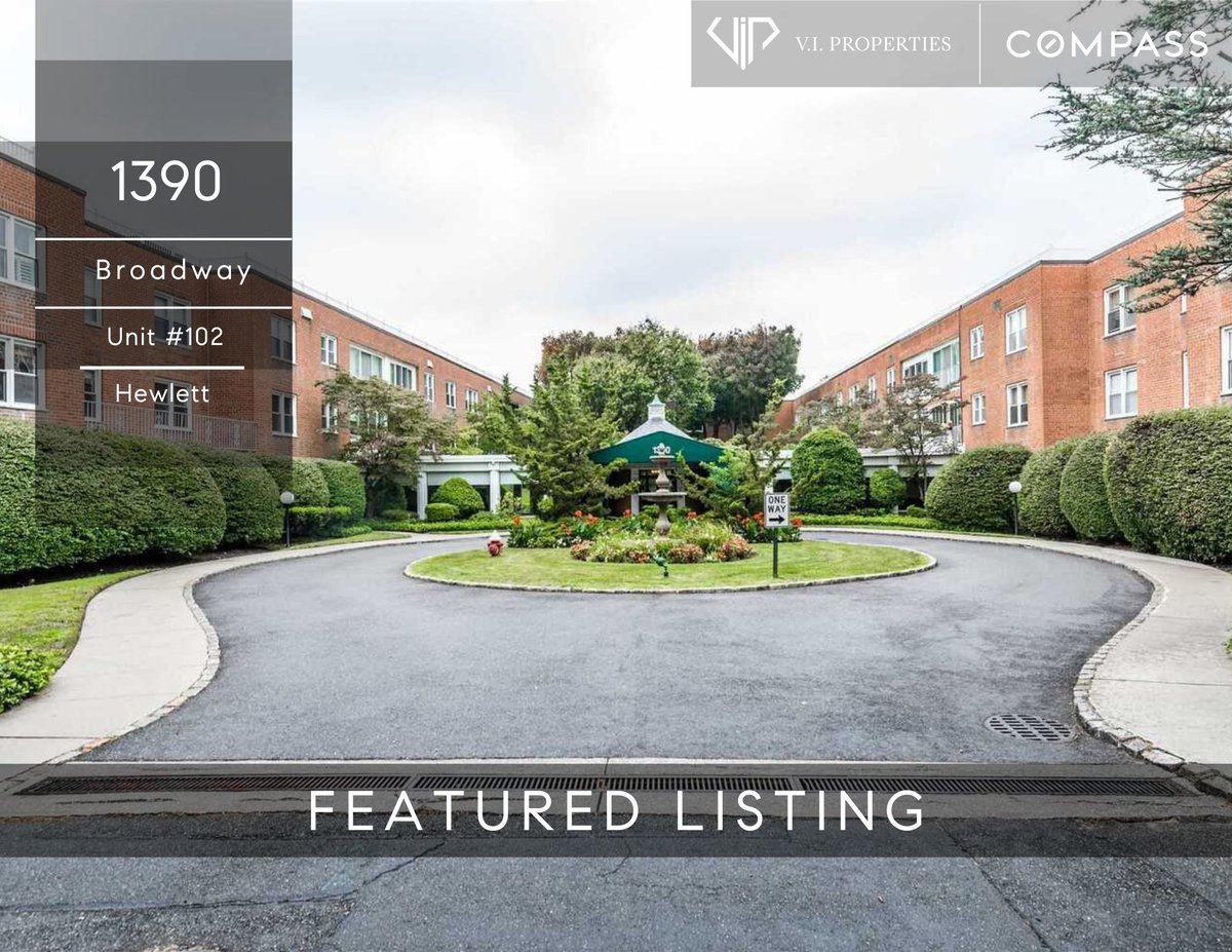 VIPropertiesNY's tweet image. Featured Listing! 1390 Broadway, Hewlett, NY 11557 Unit #102
CALL/TEXT: 516.791.1313

The Hewlett Towne house has all of the following features. 24/7 full service doormen, in-ground pool with private patio area. This unit has 2 bdrms and 2 baths.

#viproperties #fivetowns
