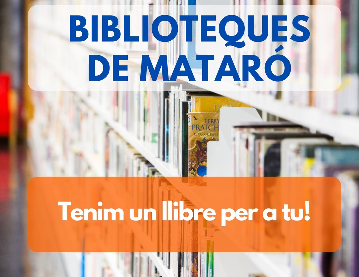 Vine a #bibliosmataró! 
Cultura📔,proximitat🏙️,segures✅
#lapompeu #antonicomas #bibliosmataróapropteu <a href="/CulturaMataro/">Cultura Mataró</a> <a href="/BibliosMaresme/">BibliosMaresme</a> <a href="/bibliotequesXBM/">BibliotequesXBM</a>  <a href="/ParticipaMataro/">Participació Mataró</a> <a href="/EducacioMataro/">Educació Mataró</a> <a href="/SEmataro/">SEZ Mataró (CRP, EAP i LIC)</a> <a href="/mex_mataro/">MEX - Mataró Educa en Xarxa</a> <a href="/fav_mataro/">FAV Mataró</a> <a href="/MatAudiovisual/">Mataró Audiovisual (inactiu)</a> <a href="/AVRocafonda/">A. V. Rocafonda-l'Esperança-Ciutat Jardí.</a> @avvdeCERDANYOLA <a href="/av_escorxador/">AVV Les Santes-Escorxador</a>