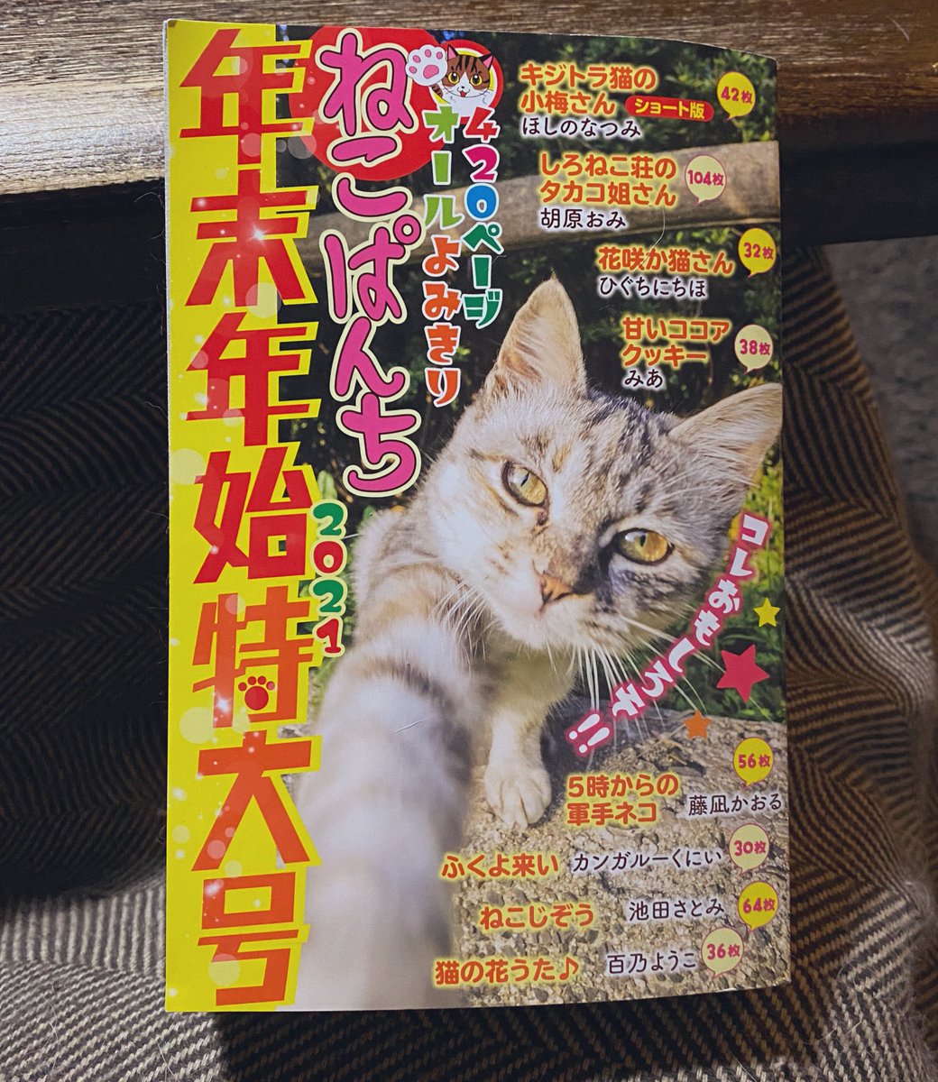本日発売のねこぱんち年末年始特大号にて花咲か猫さん4話分が再録されております。
作者が描いた覚えのないものがあったりなかったり。新鮮!
よろしくお願いいたします! 