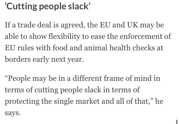 Also this morning in the  @IrishTimes the Taoiseach raises the possibility of a trade deal paving the way to the ‘grace period’ that NI business is begging for