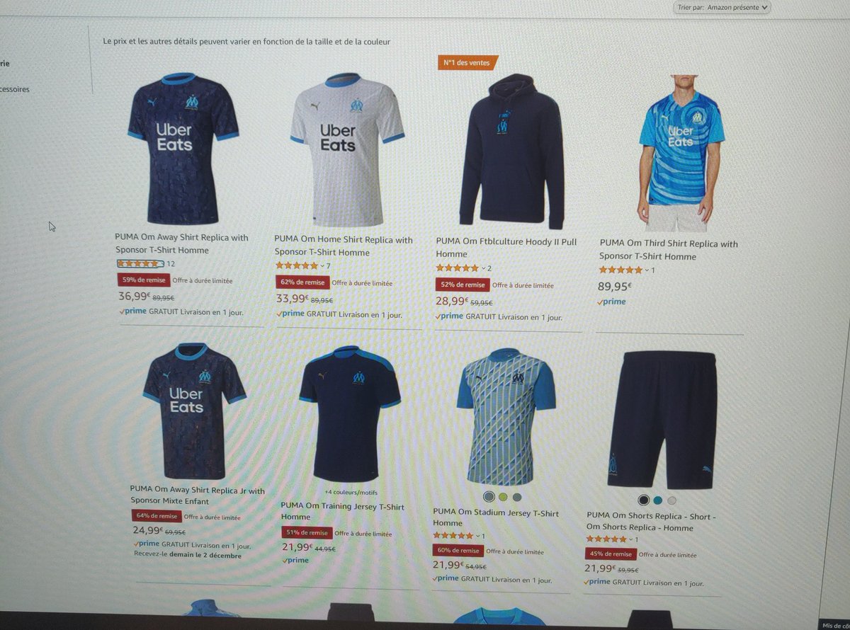 Fortes réductions sur la collection OM 2020-2021 sur Amazon dont les maillots Home et Away !
cutt.ly/ChlWc8o
#TeamOM <a href="/Toto_RiinaOM/">𝙻𝙴 𝙿𝙴𝚃𝙸𝚃 𝙼𝙰𝚁𝚂𝙴𝙸𝙻𝙻𝙰𝙸𝚂 🐀✌🏽🇵🇸</a> <a href="/Mode55489648/">titi ( c’est toi le boss)</a> <a href="/mercat_om/">MercatOM</a> @OM_Fadaaaaaa <a href="/Axel_OM/">Axel Driemmels </a> Merci à vous pour le partage 🙂
Allez l'OM ! ⚪🔵