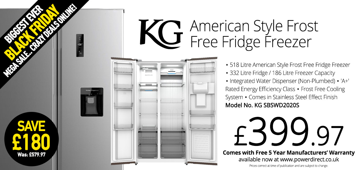 #BlackFriday #Sale #BestSeller... American Style Fridge Freezer with Integrated Water Dispenser for under £400 with #Free 5 Year Warranty... bit.ly/35ctaUb