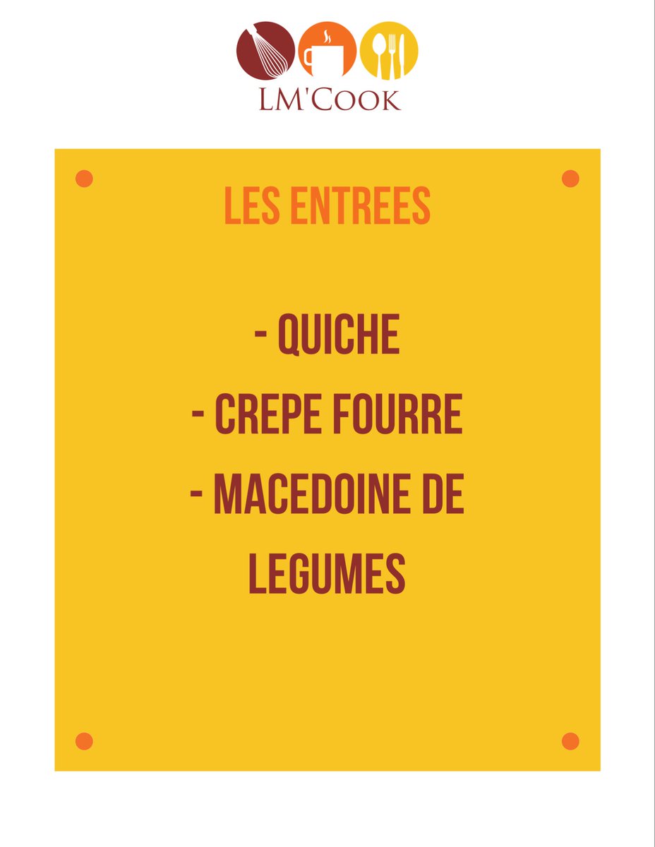 LMCook225's tweet photo. Nouvelle semaine ,Nouvelle formule chez LM’Cook 💃🏽💃🏽 toujours satisfaire vos papilles & envies 😋😋😋#IvorianFood #Tasty #Gourmandise #LMCook #Event #cook #yummy #pastry #ServiceTraiteur #Sucré #Salé #Chaud #Dessert #Mignardises #Cooking #Foodies #Catering #FingerFood https://t.co/yMZ8jn91As